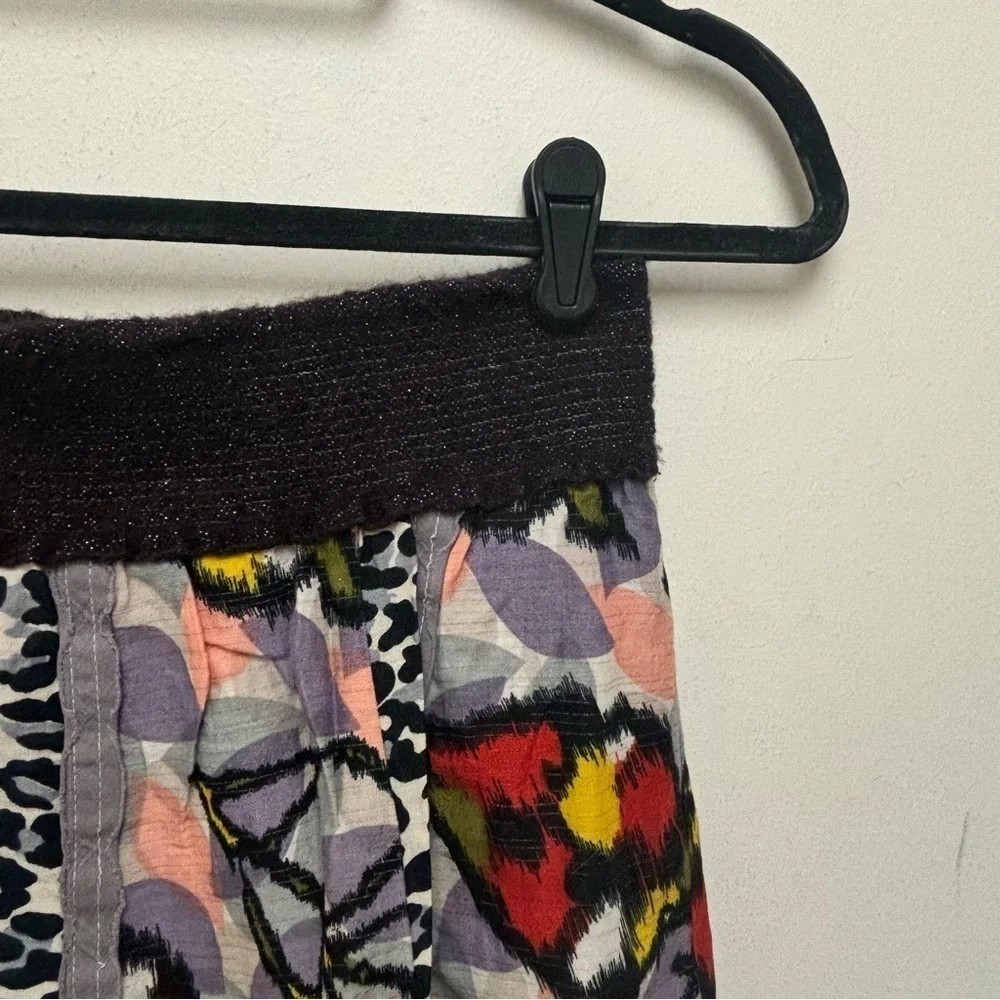 Free People Mixed Print Skater Skirt